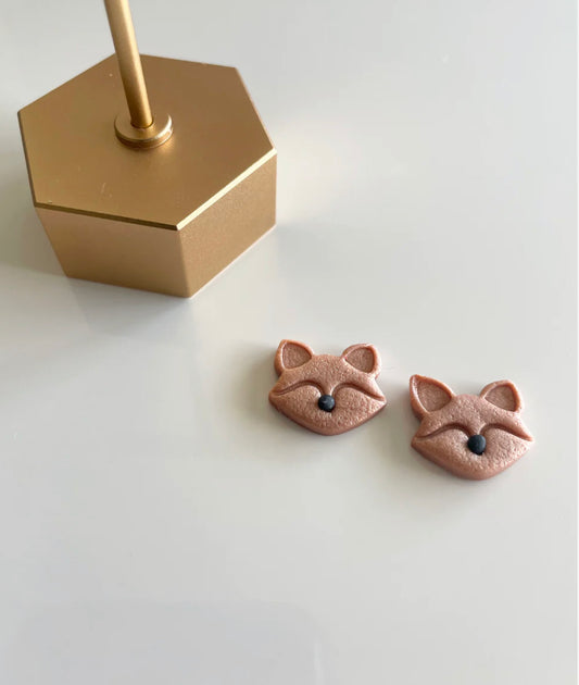 Clay Earrings - Fox Studs