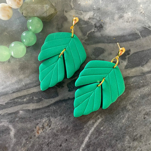Clay Earrings - Flora | Jade